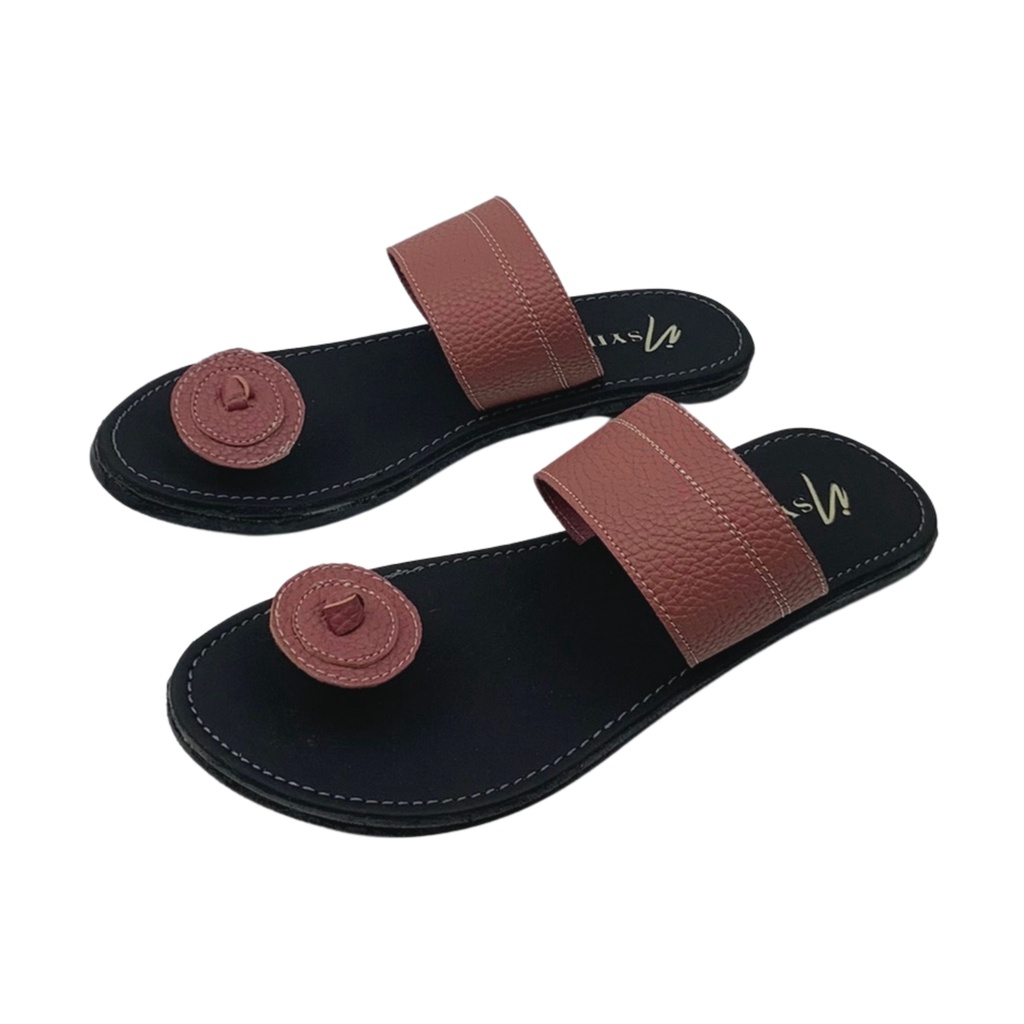 Insyira - Sandal Wanita Juliana / Sandal Papirut Wanita Non Slip Alas Hitam / Sandal Wanita Japit Jamur