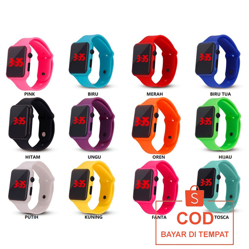 ✅COD Jam Tangan Digital Led Watch Aksesoris Fashion Wanita Pria Cewek Cowok Anti Air Murah Couple Original