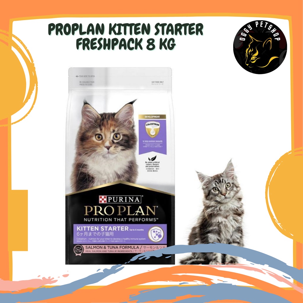 [GRAB GOSEND Only] PROPLAN Kitten Starter Salmon &amp; Tuna Formula Makanan Kucing Freshpack 8 Kg