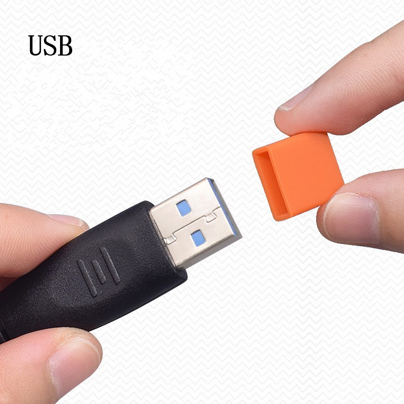 3 Pcs Cover Pelindung Kabel Data Micro USB / IOS / Tipe C / USB Bahan Silikon Tahan Debu