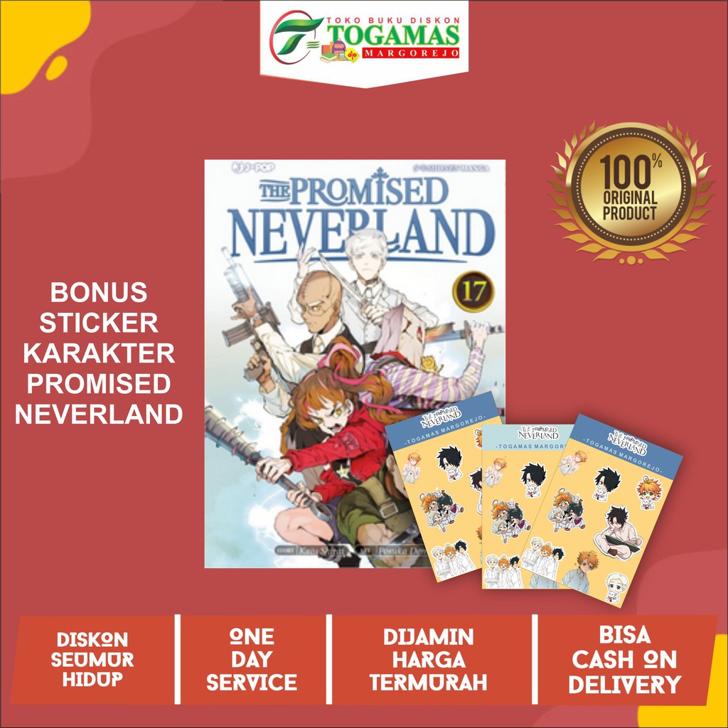 GRATIS STICKER  KOMIK THE PROMISED NEVERLAND 01 - 20 END // SURAT DARI NORMAN KARYA KAIU SHIRAI