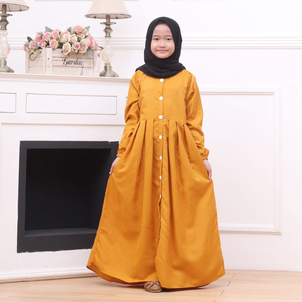 GAMIS ANAK GAMIS ANAK TANGGUNG GAMIS ANAK PEREMPUAN TERBARU FULL KANCING UMUR 7-8-9-10-11-12 TAHUN