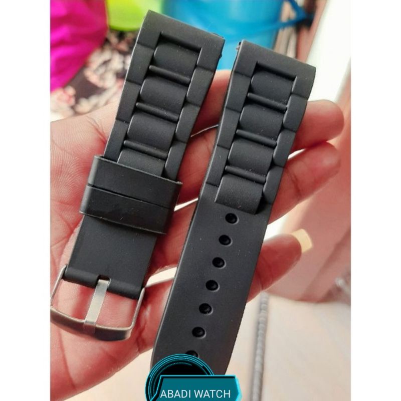 Strap Tali Jam tangan Karet Rubber Lembut 26mm bisa utk Lasebo, Alexandre Christie, Expedition dan lain-lain