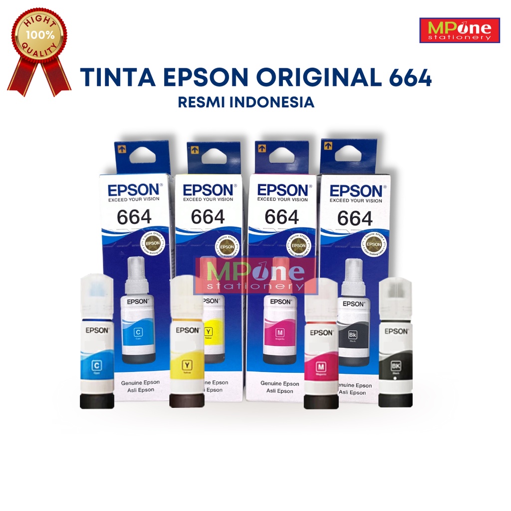 Tinta Printer For Epson 664 L120 L210 L220 L310 L360 / Tinta Printer All Warna Lengkap For Epson 664