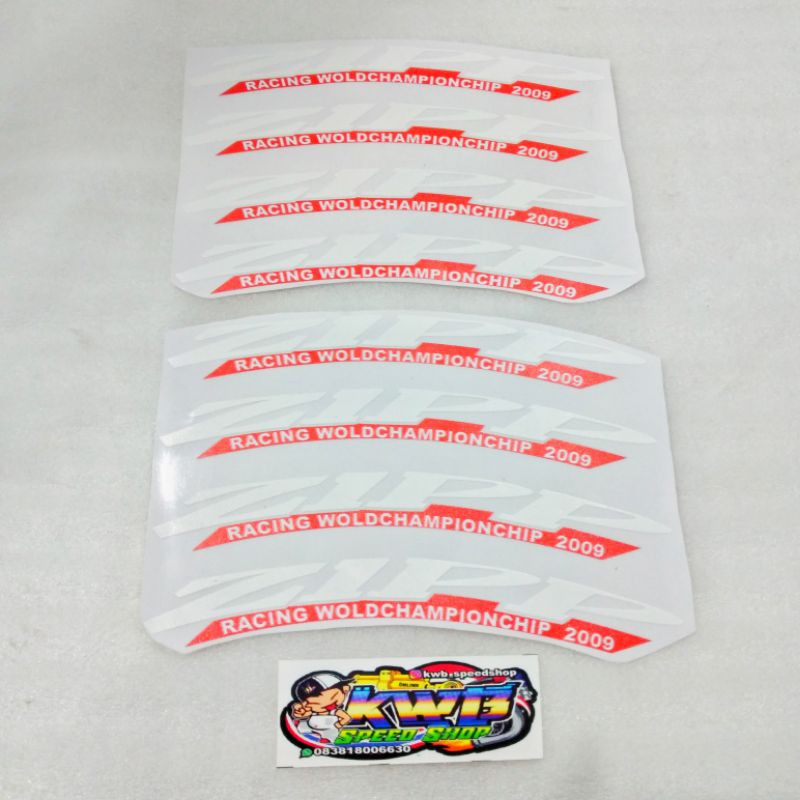 Sticker cutting velg ziip ring 17 1set isi 8