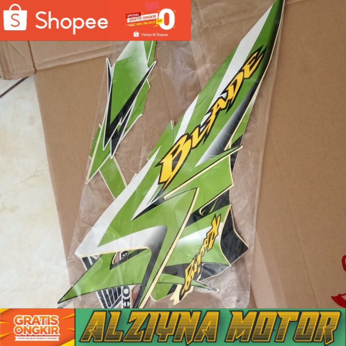sticker stripping body Blade lama putih