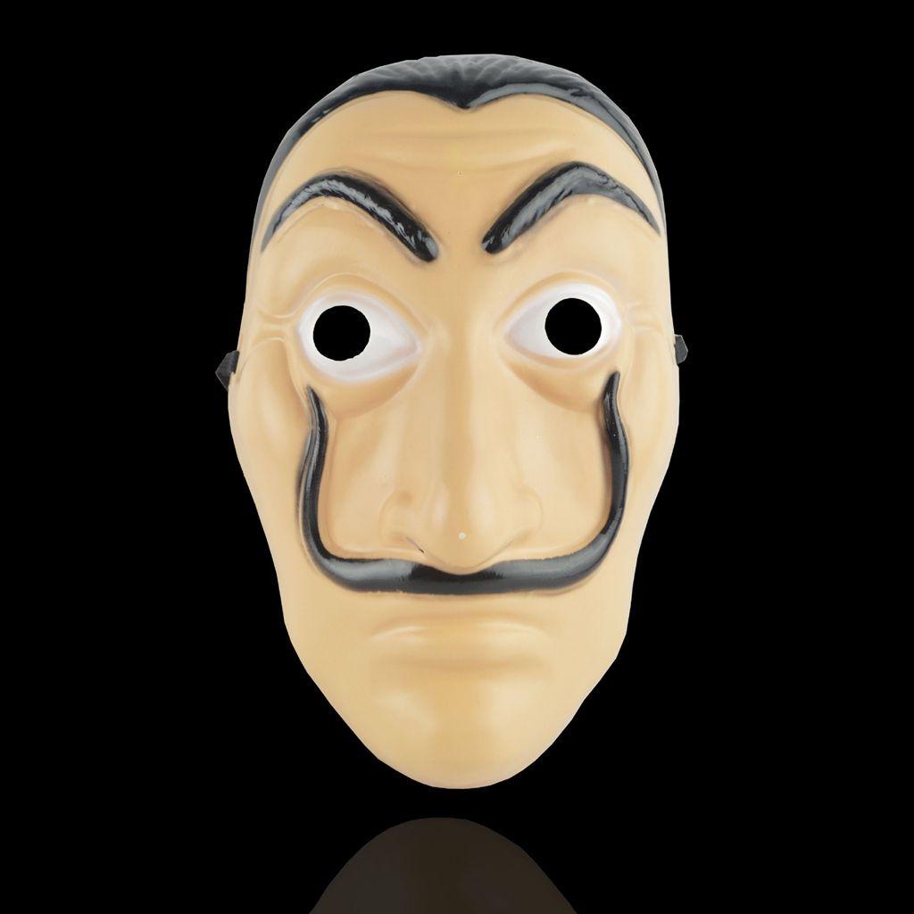 [Elegan] Topeng Halloween Mode Plastik Film La casa de papel Halloween DIY Aksesoris Cosplay Salvador Dali Mask