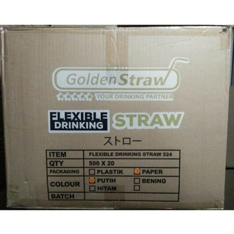 Sedotan Flexibel Hitam Steril BUNGKUS KERTAS 1 pak 500pcs