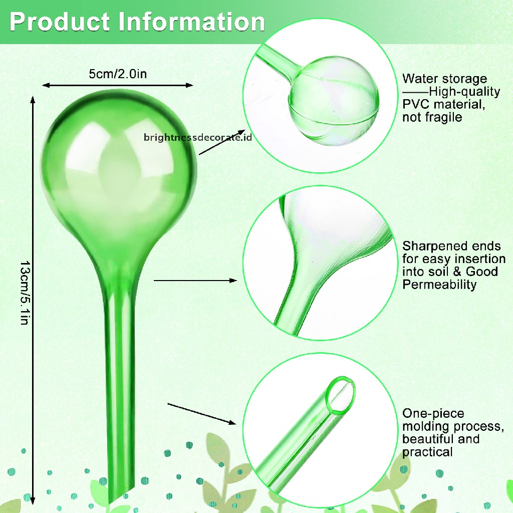 12 Pak Penyiram Tanaman Bentuk Globe Bahan Pvc Untuk Sistem Irigasi Kebun