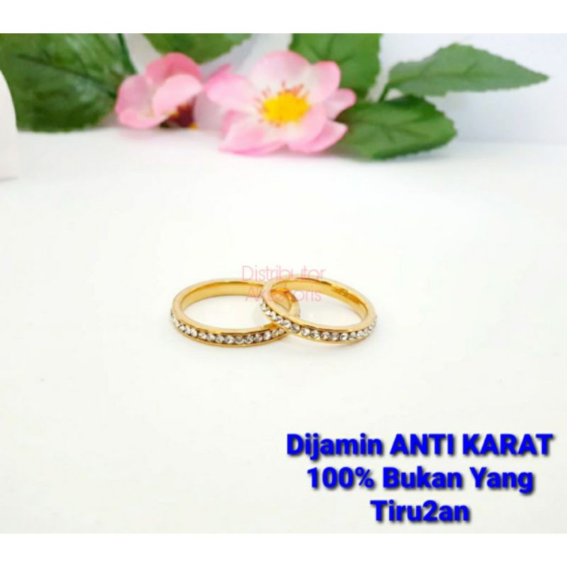 Cincin Titanium ANTI KARAT SELAMANYA Cincin Couple DA CT60 