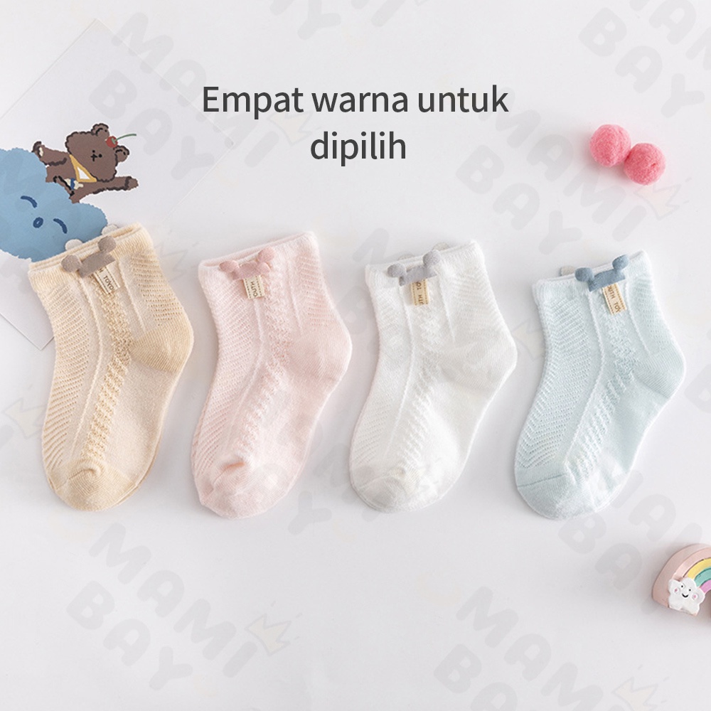 OKEYI Kaus kaki bayi pendek motif mickey kaos kaki anak bahan katun anti slip