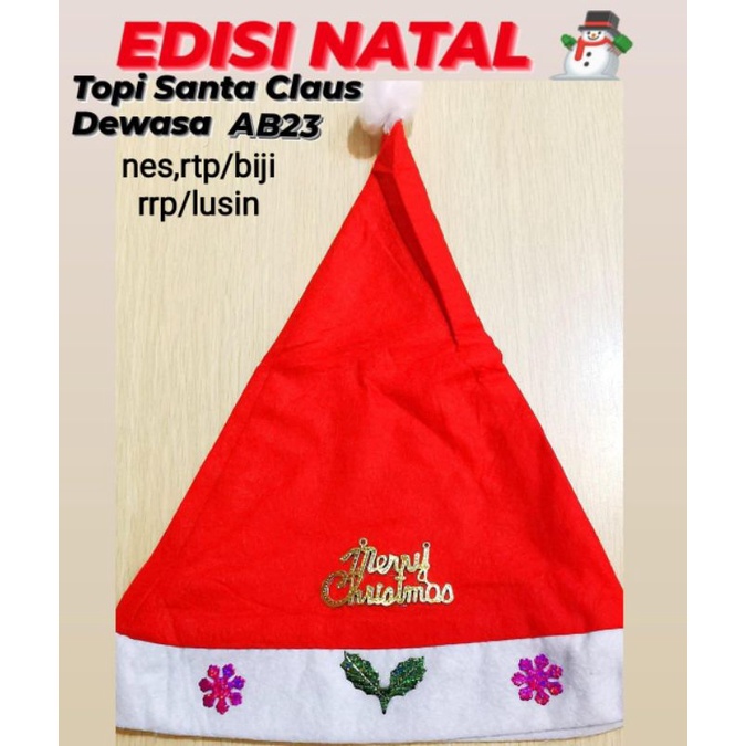 Topi natal berlampu dan tidak,Medan bisa Cod HARGA 1 BIJI