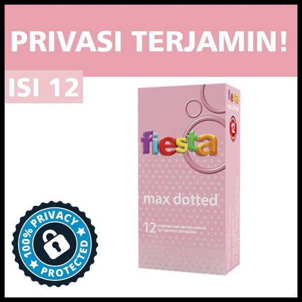 Kondom Fiesta Bergerigi Max Dotted Isi 12 Pcs