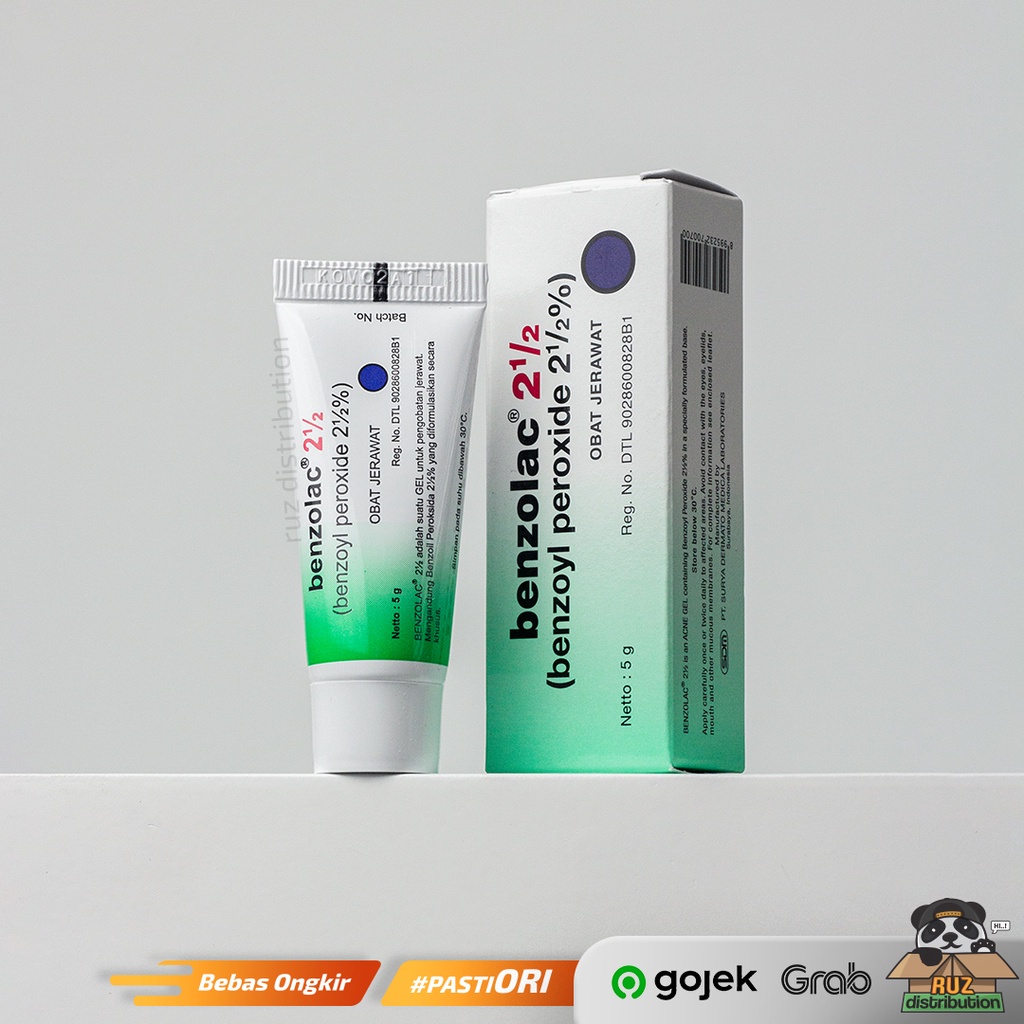 Benzolac 2.5% - Gel Jerawat - Obat Jerawat 5gr