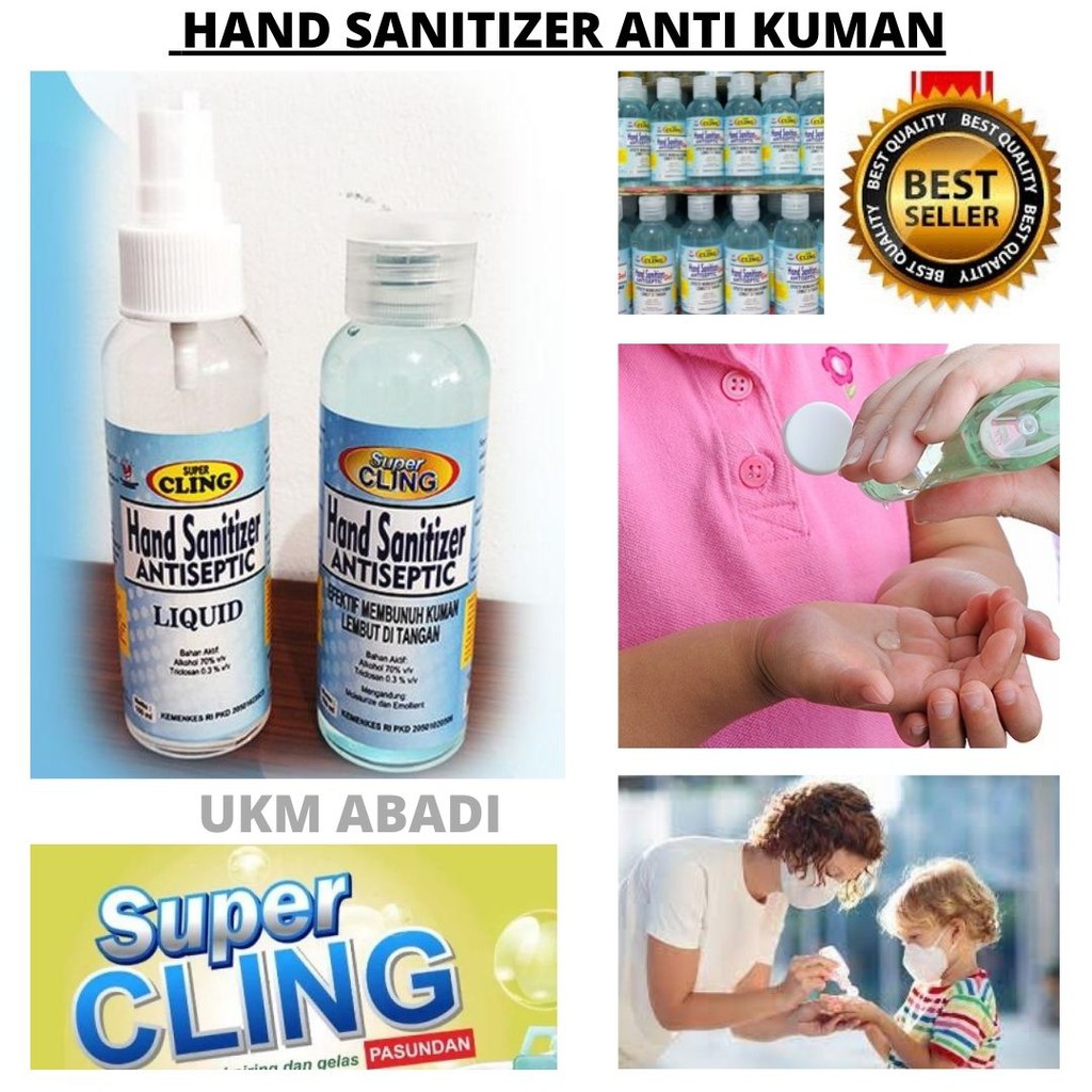 Hand Sanitizer Serbaguna Super Cling Pencuci Tangan Anti Kuman 100ml 114101