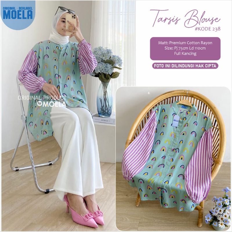 TARSIS BLOUSE LD 110cm // ATASAN WANITA ORIGINAL BERLABEL // BY MOELA-238