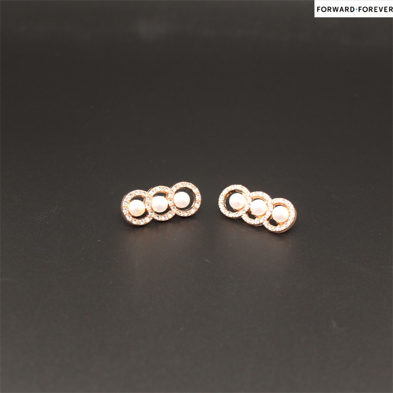 Bros Pin Alloy Desain Simple Hias Mutiara Untuk Aksesoris Wanita M70064