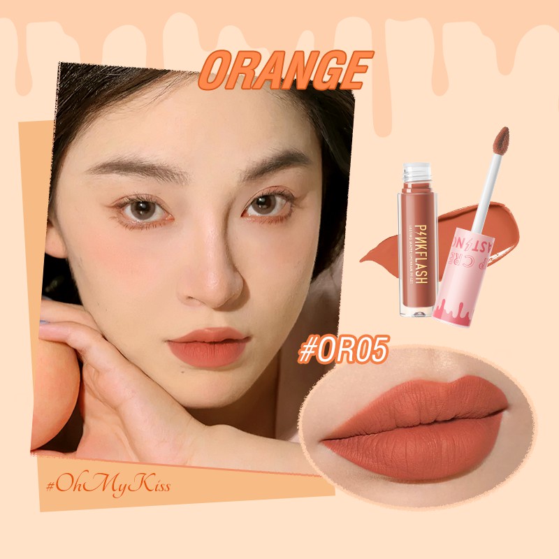 PINKFLSH Matte Lipstik Lembut Tahan Lama Pelembab Pigmentasi Tinggi PF001