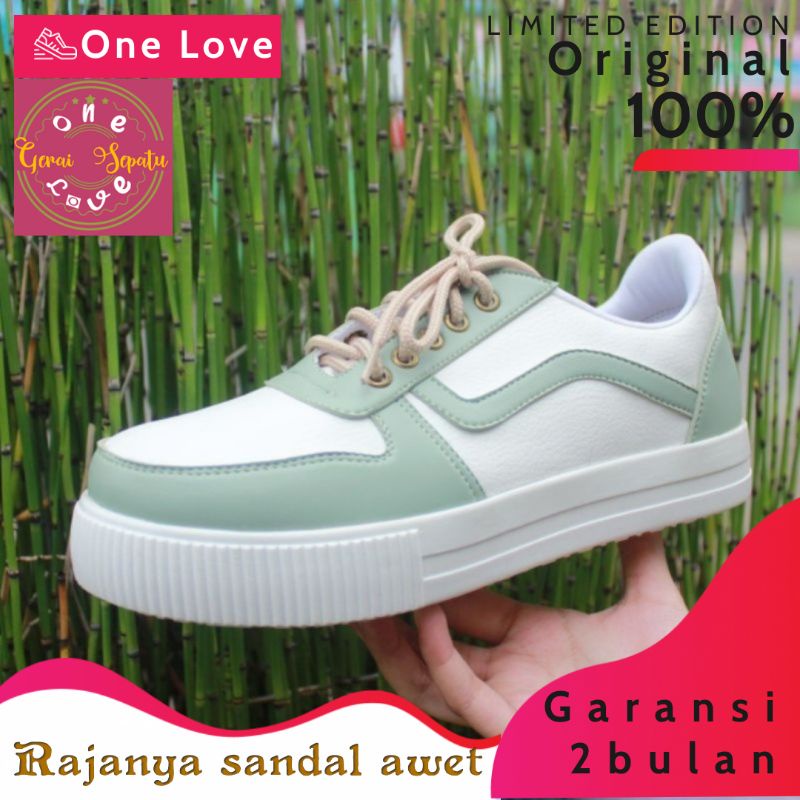sneakers sepatu sneaker sneakers wanita cewe cewek casual tali original onelove one love baru murah