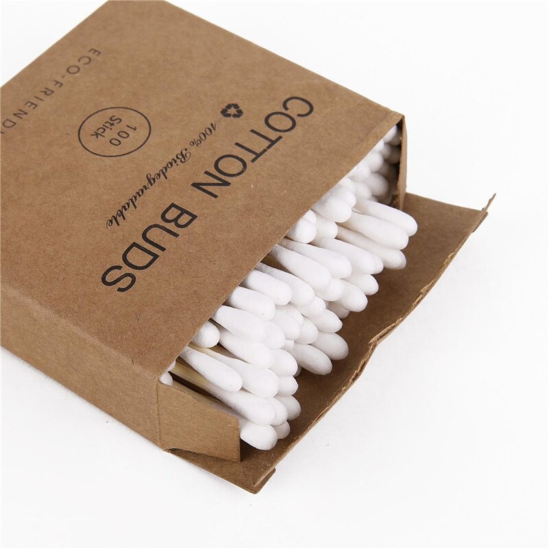 Korek Kuping Cotton Buds Bambu Pembersih Telinga Korek Kuping Bambu Pembersih Telinga 200PCS