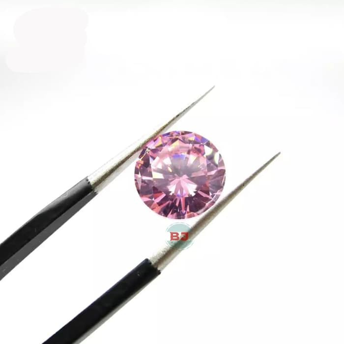 A5 Quality Fancy Color 7 - 7,5 MM Pink Yellow Round Cubic Zirconia A5 Quality