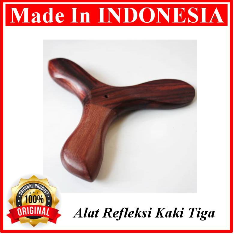 Alat Pijat Refleksi Kayu Kaki Tiga 3 in 1 Kerokan Akupuntur