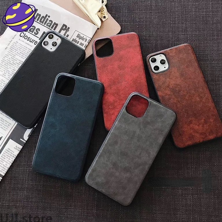 Case Bahan Kulit Pu Dengan Logo Untuk Iphone 7 8 Plus X Xs Xr 13 12 11 Pro Max