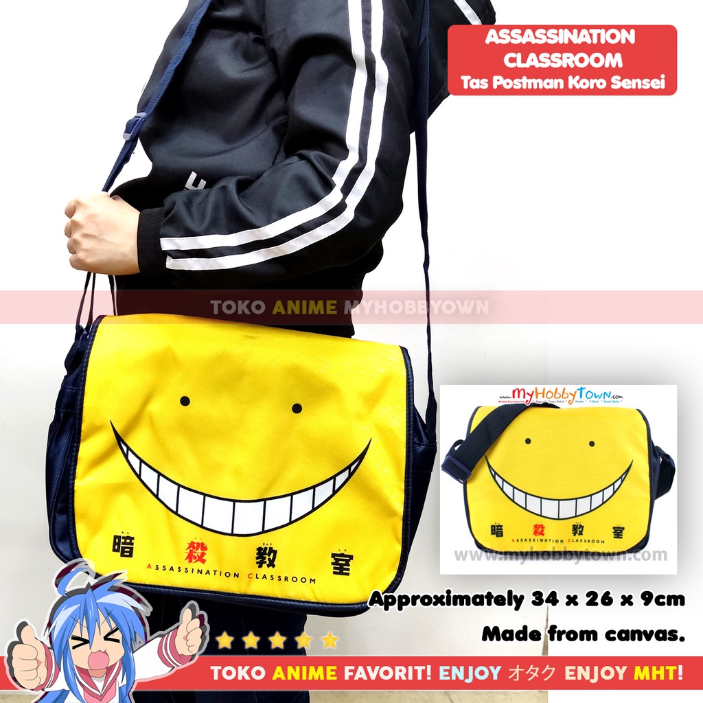 Tas Selempang Anime Assassination Classroom Ansatsu Kyoshitsu Koro Sensei Postman Messenger Bag