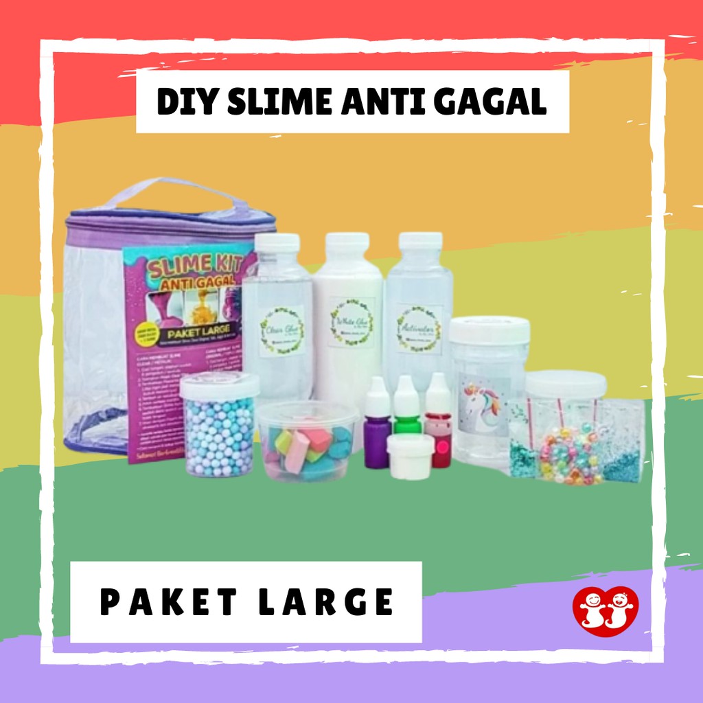 SLIME KIT LARGE/BAHAN SLIME/DIY SLIME/SLIME KIT MURAH/MAINAN EDUKATIF/MONTESSORI/MOTORIK/L