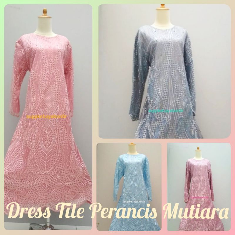 DRESS GAMIS TILE BROKAT PERANCIS PREMIUM 3D