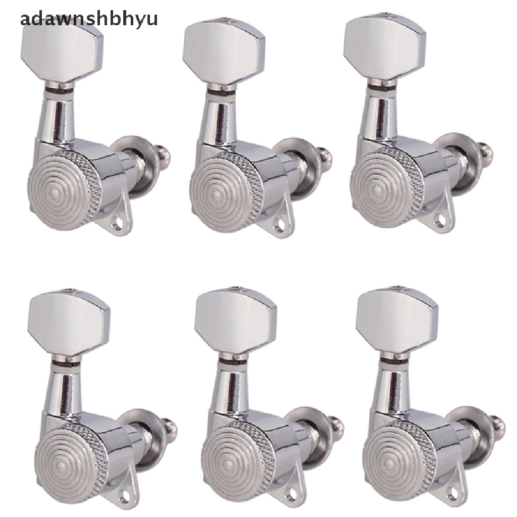 Adawnshbhyu 6Pcs Locked string tuning pegs key tuners Kepala Mesin Untuk Aksesori Gitar