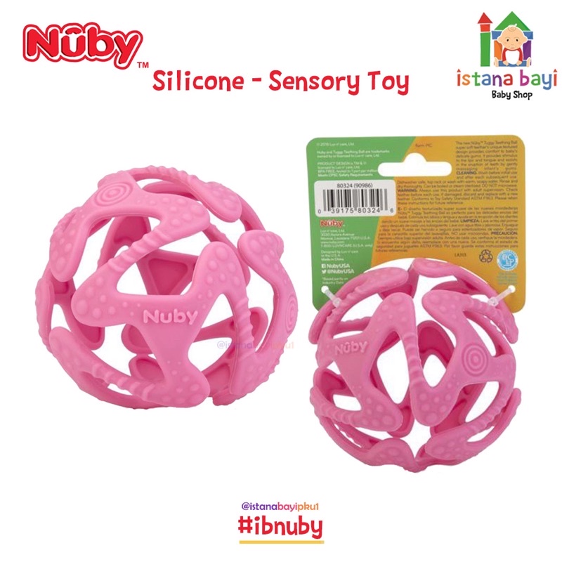 Nuby Silicone Collapsible - Mainan sensori anak bola Siicone / Mainan Gigitan Bayi