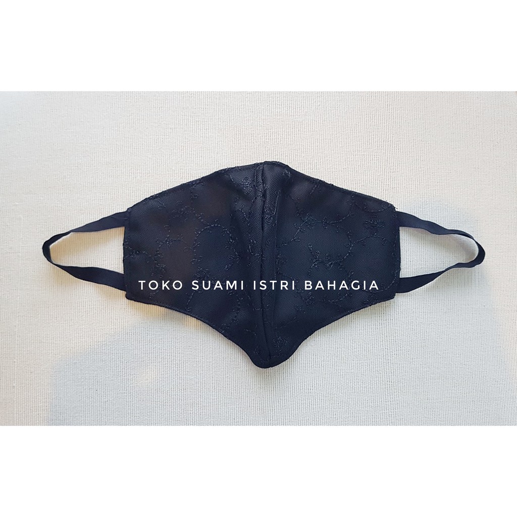 Masker Kain Muka 3 Tiga lapis Dewasa Non Medis Brocade Bisa di Cuci Bukan Sensi