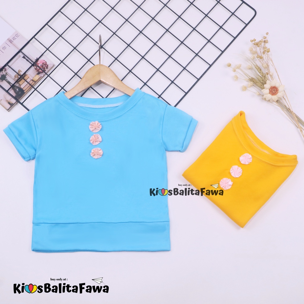 Blouse Chita Uk. 1-2 Tahun / Atasan Lengan Pendek Anak Perempuan Kaos Polos Shirt Kids Blus