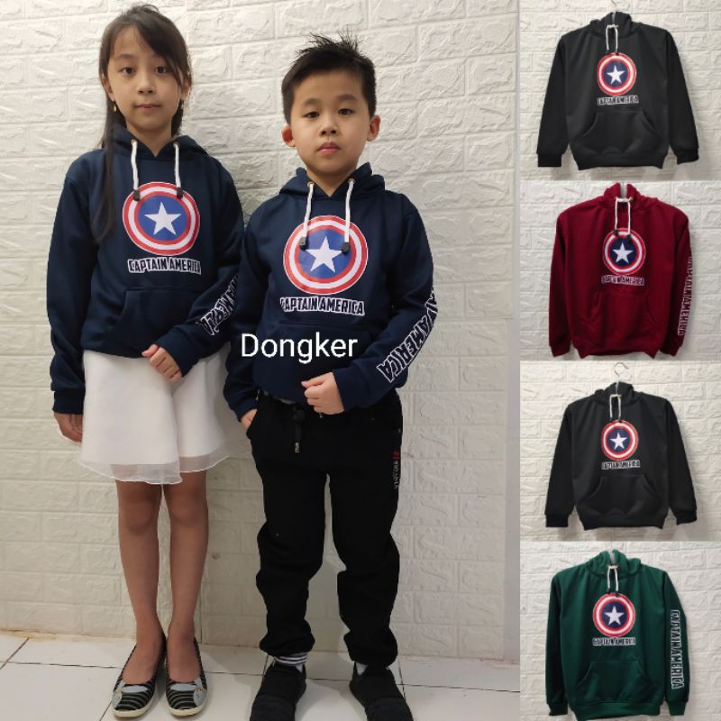 Jaket Sweater Hoodie Anak Capten Superhero