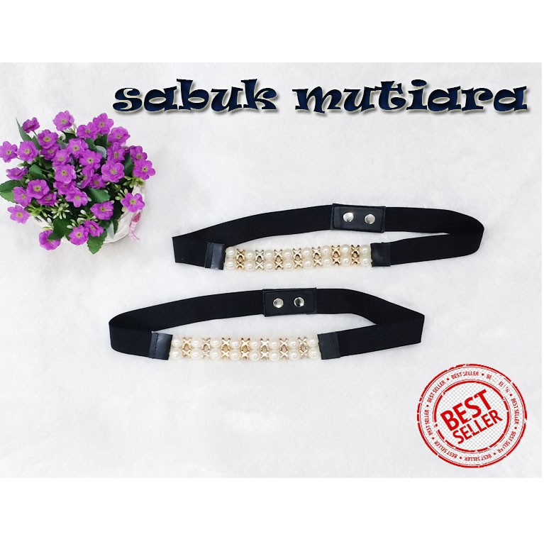 gesper / ikat pinggang wanita / sabuk pinggang motif mutiara