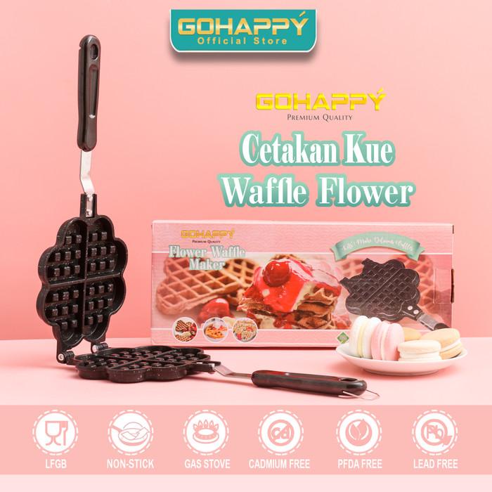 Waffle | Flower Waffle Maker Loyang Cetakan Kue - Gohappy Ghc52