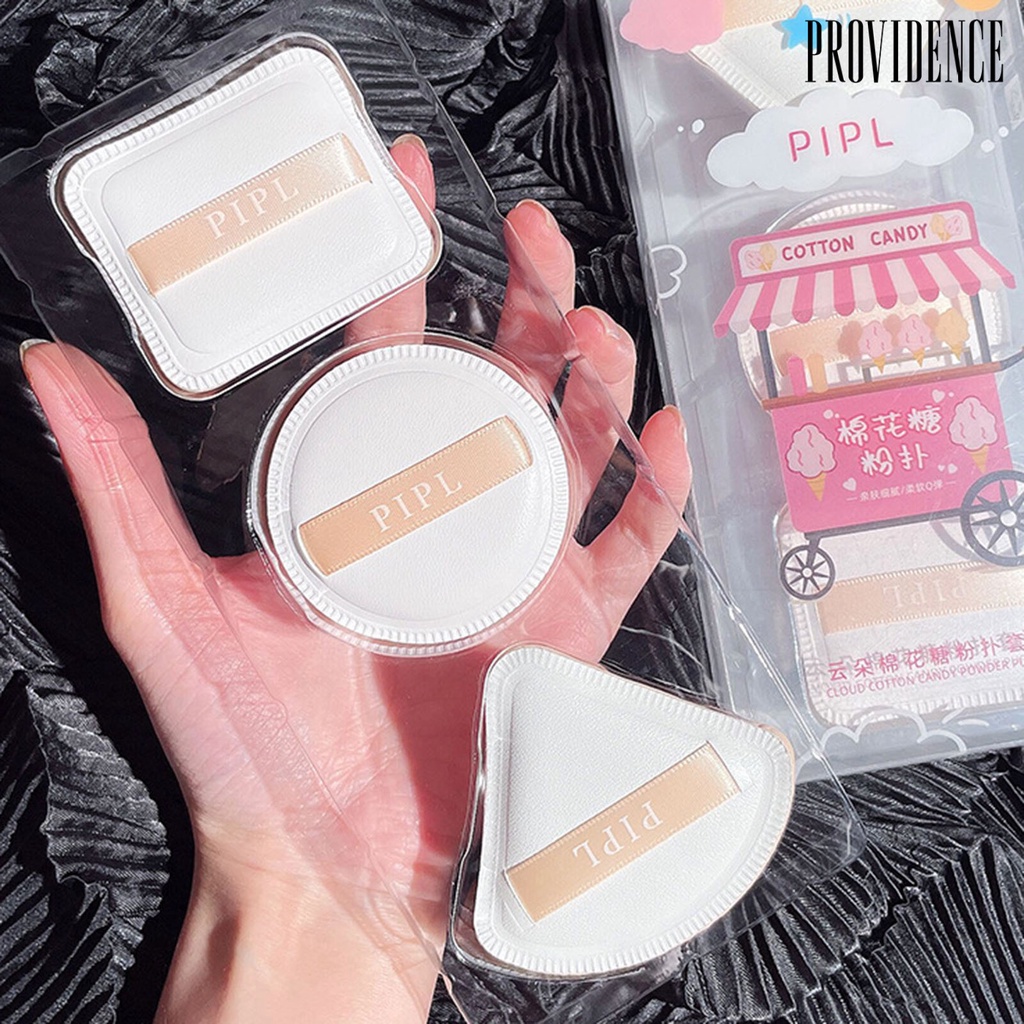 Providence 3pcs / Set Spons Puff Foundation Cair / Bedak / Kosmetik / Makeup Lembut Breathable Portable