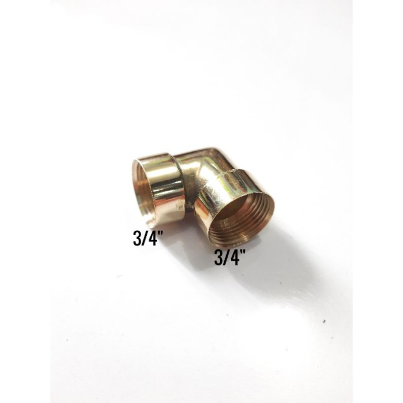 Knee drat dalam 3/4&quot; (inch) KUNINGAN / Kenie drat dalam