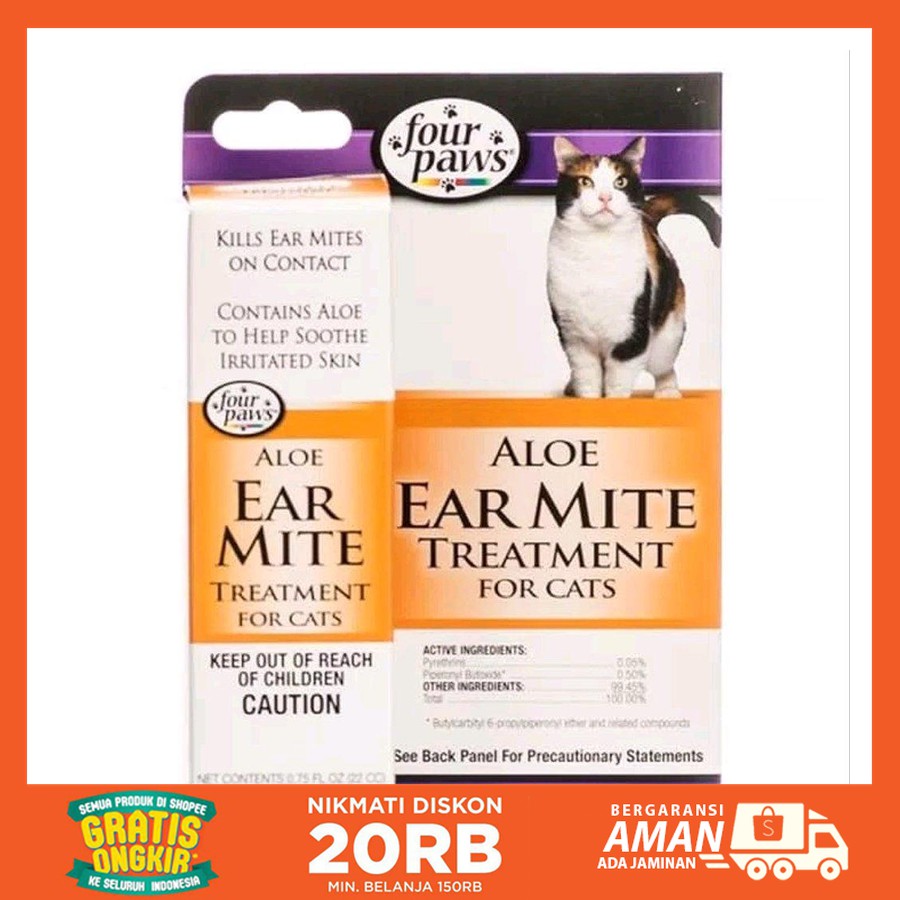 four paws aloe ear mite treatment for dogs