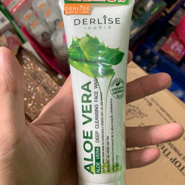 DERLISE Aloe Vera Deep Cleansing Face Wash Thailand / Remover Oil Makeup / Herbal / Pembersih Wajah