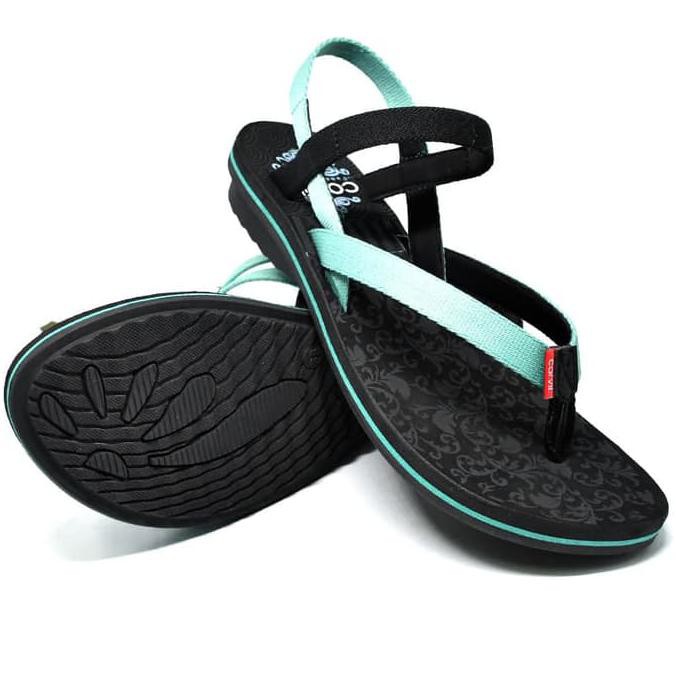 Hot Sale Sandal Gunung Wanita Carvil Tulip 04 Gl Black Tosca - Black Tosca, 36 Edisi Spesial