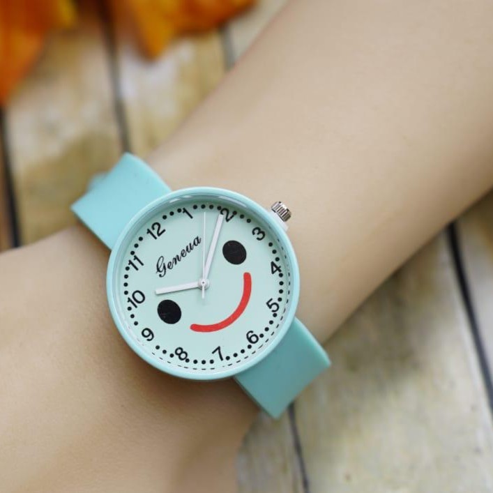 Jam Tangan Wanita Murah HARAJUKU SMILE Korean Style Geneva // GN038