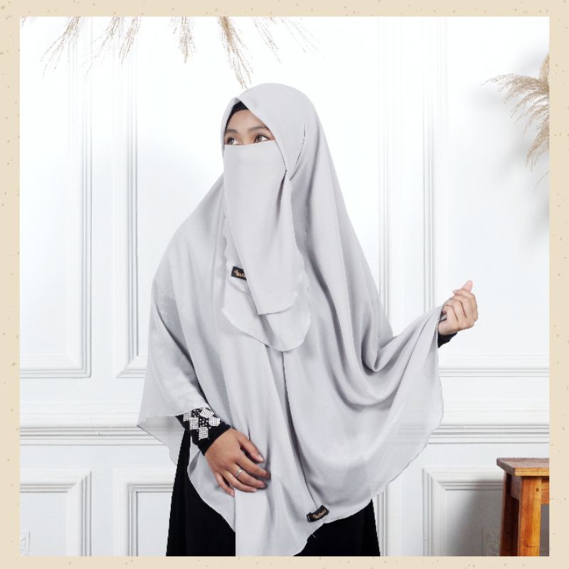 Khimar segiempat instan