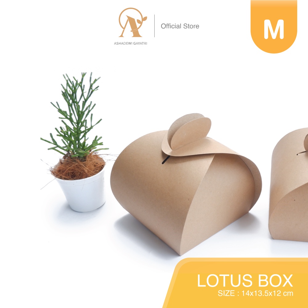 

Ashadewi Gayatri - Lotus Box Medium Kraft / box kue / dus / kotak / box / kemasan kue