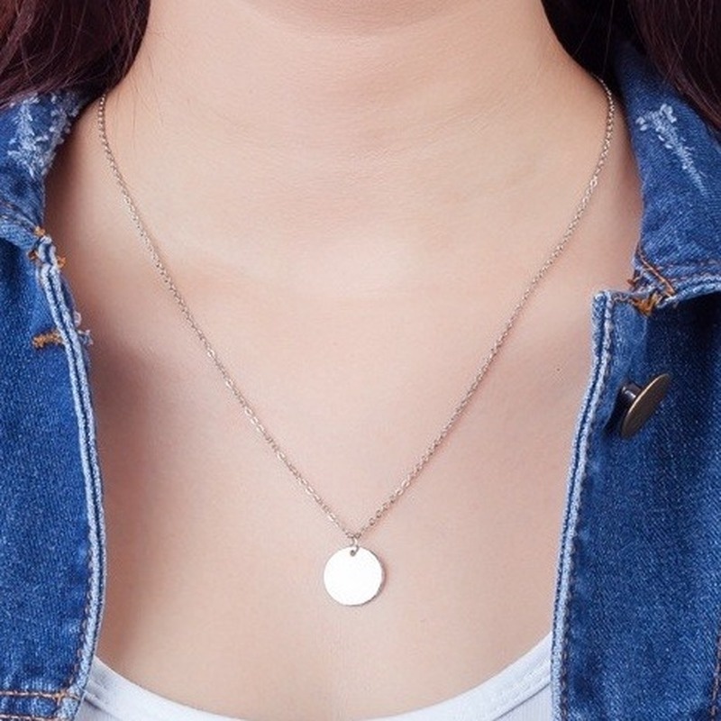 Simple and versatile small round piece thin chain temperament clavicle chain 210807