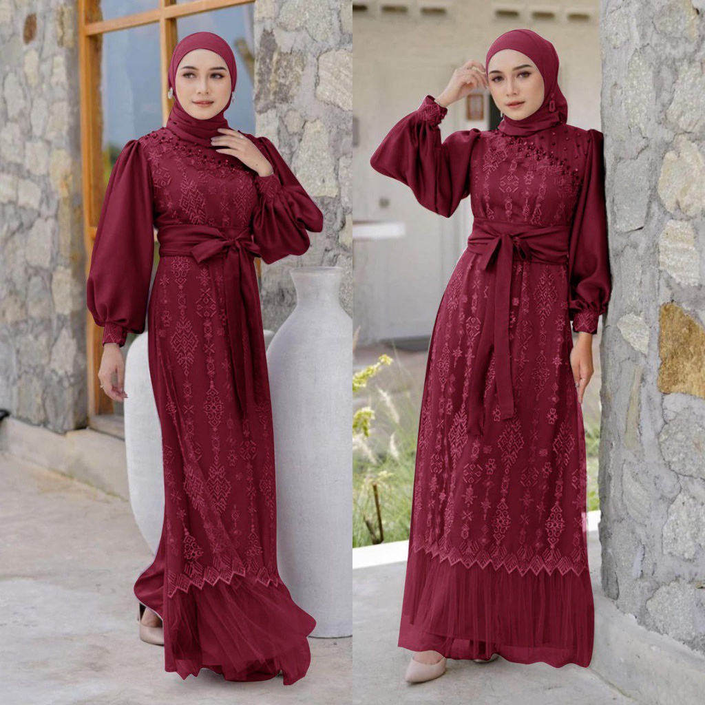 MX ROSSA FASHION MUSLIM GAMIS WANITA TERLARIS / MODEL MEWAH / PAKAIAN PESTA TERBARU