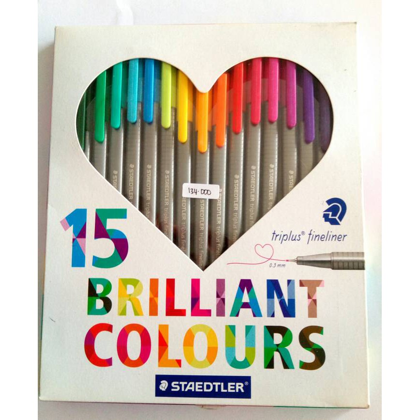 

Triplus Fineliner Staedtler 15 Brilliant Colours Love Box - 0.3 mm
