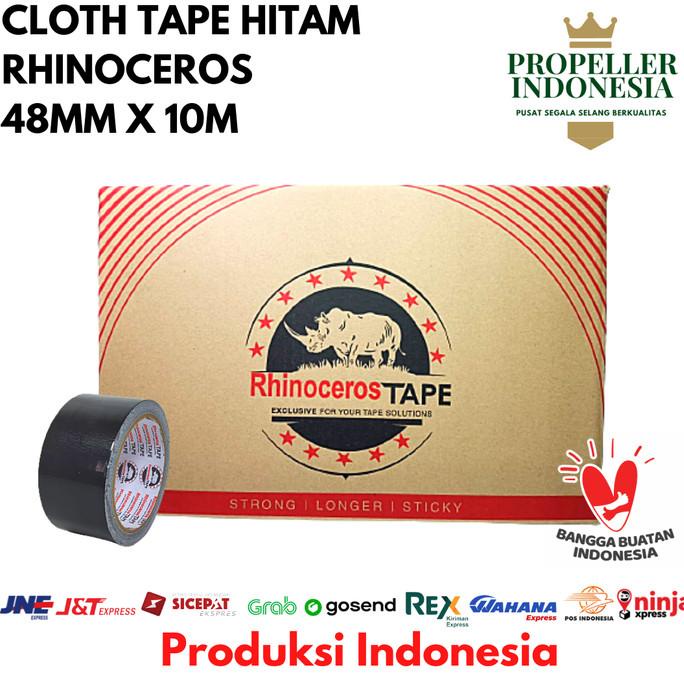 

Cloth Tape RHINOCEROS Lakban Kain Lakban Jilid 48MMx10METER @72Pcs/Dus