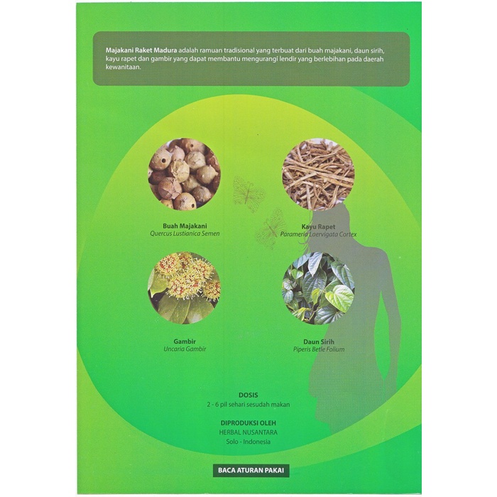 JAMU MAJAKANI RAKET MADURA OBAT KEPUTIHAN HAID GATAL PERAPAT WANITA POPULER